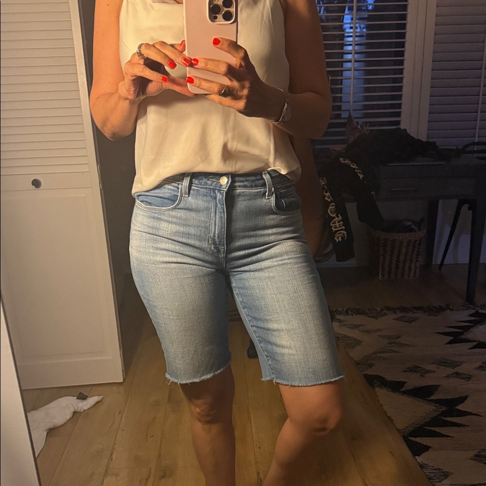 L’Agence Light Blue Denim Shorts - Picture 6 of 7
